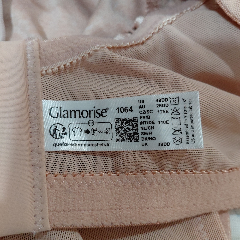 Glamorise Lace Trim Beige Bra - Picture 4 of 4